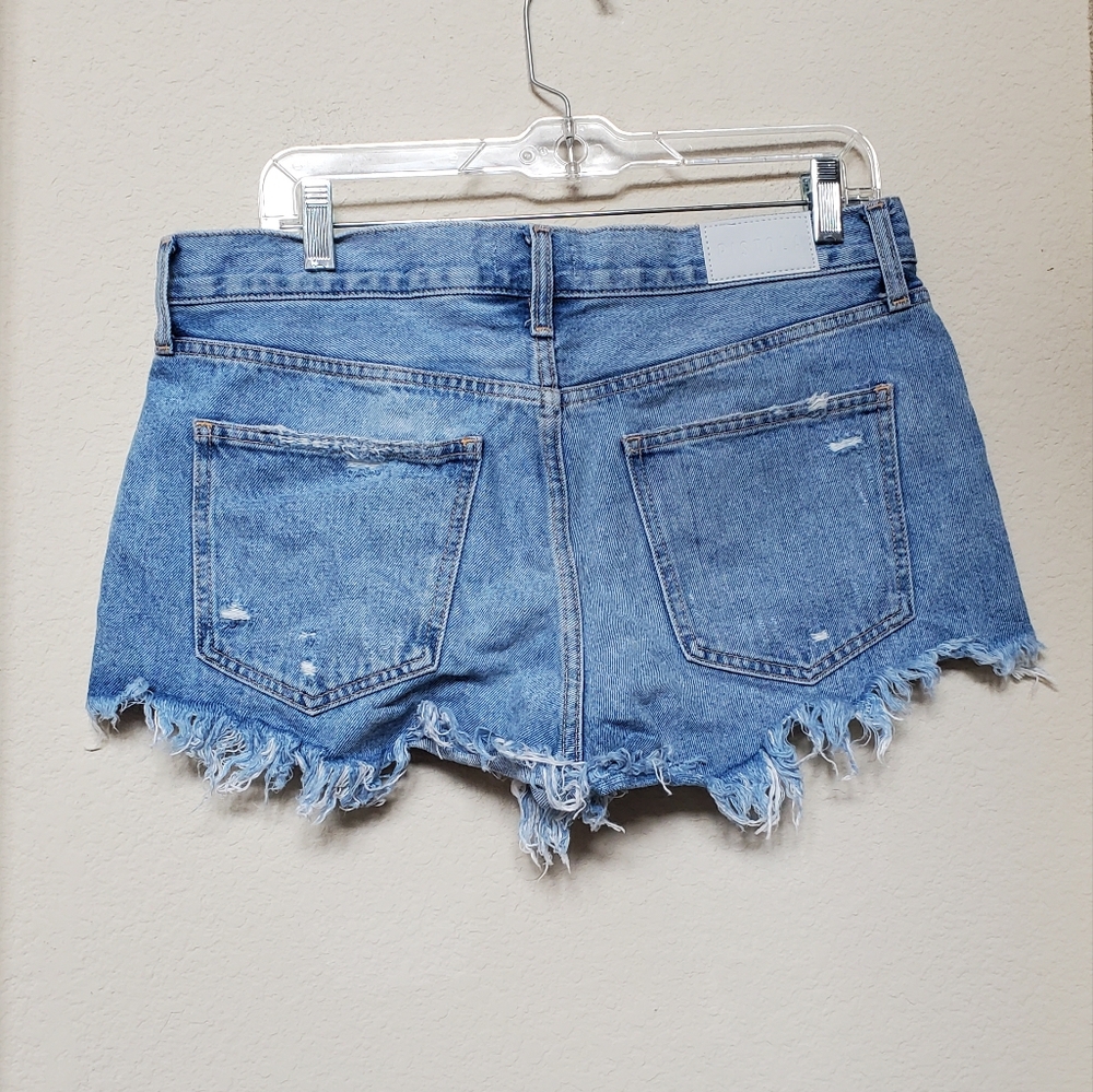Pistola Blue Distressed Jean Shorts.  Size 29 - Picture 2 of 4